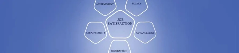 The image shows a drawing of a flower with the words 'job satisfaction' at the centre. 