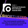 Shortlisted - The most popular graduate recruiter in investment banking and investment award2023