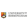 University of Birmingham logo with a shield featuring a red and yellow quadrant and a book with the Latin motto "Per Ardua Ad Alta"