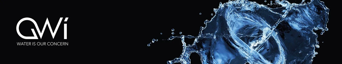 Black background with water splash and Global Water Intelligence logo