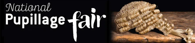 A picture of a barrister's wig, along with the words targetjobs national pupillage fair