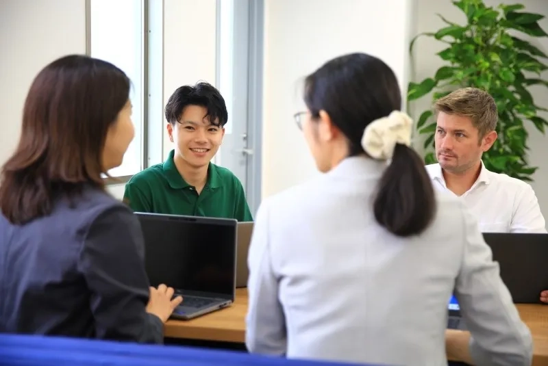 Employees in a meeting