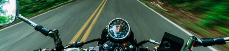 A picture of a motorbike on the road
