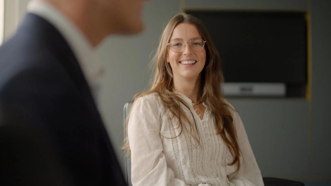woman smiling