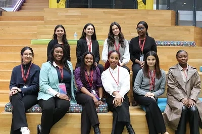 Image of female students at a tj event