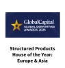 Global Derivatives Awards 2025 - Structured Products House of the Year: Europe and Asia
