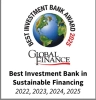 Best Investment Bank in Sustainable Financing 2025 by Global Finance