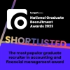 Shortlisted - The most popular graduate recruiter in accounting and financial management award 2023