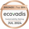 Top 35% - EcoVadis Sustainability Rating - July 2024