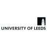 Logo of the University of Leeds featuring an illustration of a building and text.