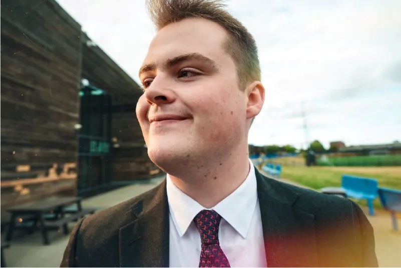 A man smiling