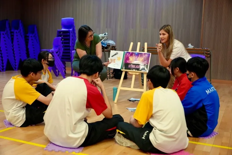 Students listening to their instructors