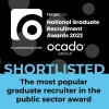 Shortlisted - The most popular graduate recruiter in the public sector award