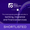 Shortlisted - The most popular graduate recruiter in banking, insurance and financial services award 2026, sponsored by NFU Mutual