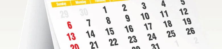A calendar signifying the application timeline for solicitors