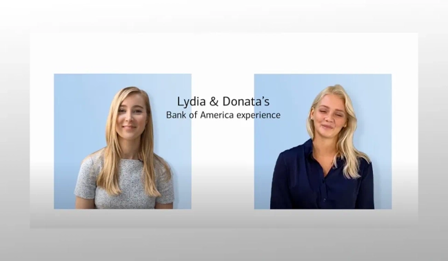 Thumbnail for Bank of America - Grad Profiles Lydia & Donata