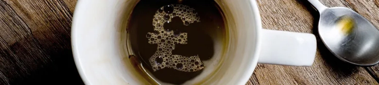 A pound symbol in a cup of coffee: graduate salaries in banking and investment revealed
