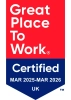 Certified Great Place to Work (UK), Mar 2025 – Mar 2026