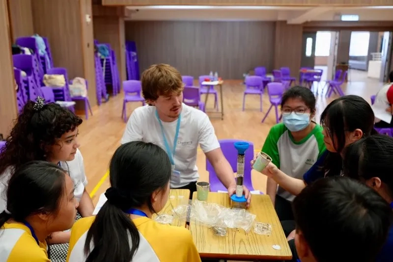 Group of students doing an activity