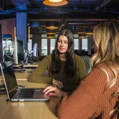 two women at work