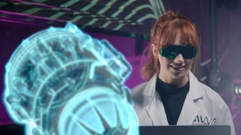 AWE female employee 3d