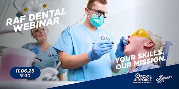Thumbnail for RAF Dental Webinar Tickets, Wed 11 Jun 2025 at 18:30 | Eventbrite