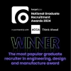 The most popular graduate recruiter in engineering, design and manufacture award 2024, sponsored by Blackbridge