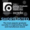 Shortlised - The most popular graduate recruiter in engineering, design and manufacture award
