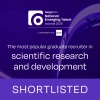 Shortlisted - The most popular graduate recruiter in scientific research and development award 2026, sponsored by GradBay