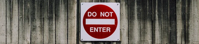 A 'do not enter' sign, symbolising an interview question about breaking rules