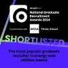 Shortlist - The most popular graduate recruiter in energy and utilities award 2024, sponsored by 1 Hour Project
