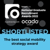 Shortlisted - The best social mobility strategy award
