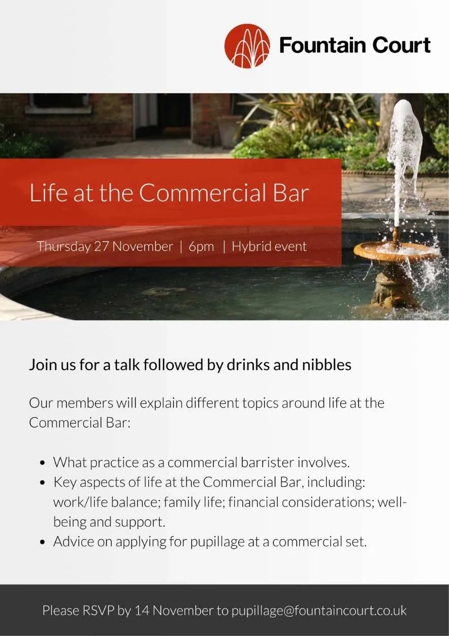 Fountain Court Chamber events