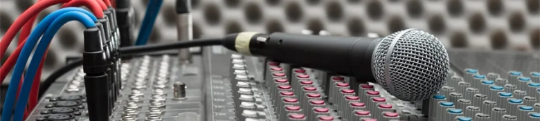 A microphone: work experience can include student broadcasters