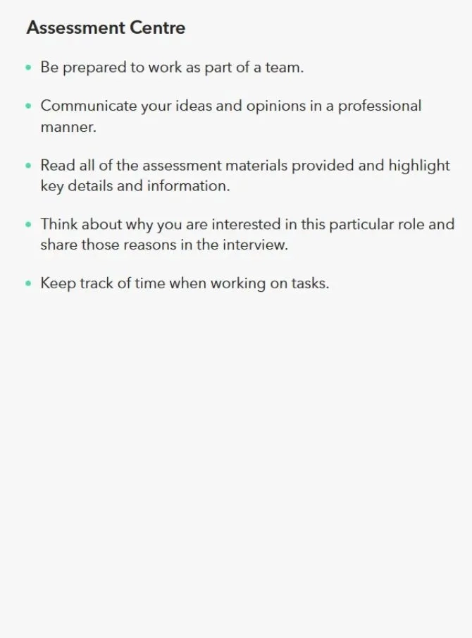 Assessment Centre
