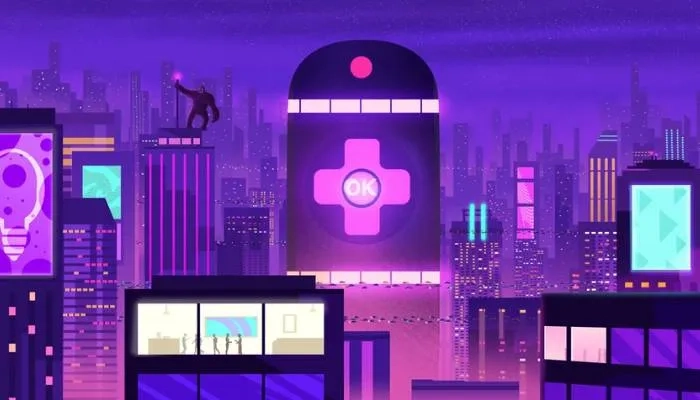 Remote control city skyline - animated branding