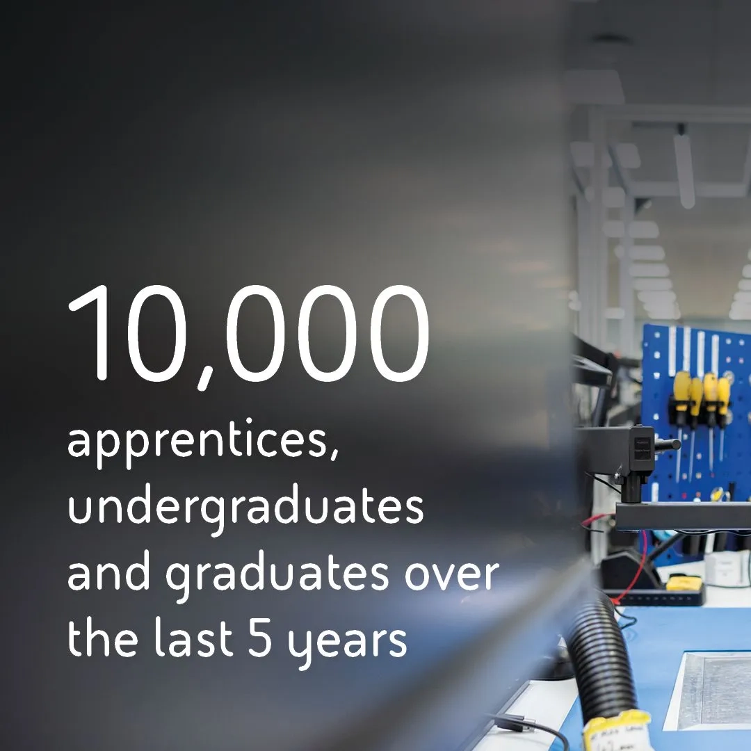 10,000 apprentices, undergraduates and graduates over the last 5 years
