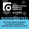 Shortlisted - The most popular graduate recruiter in investment banking and investment award