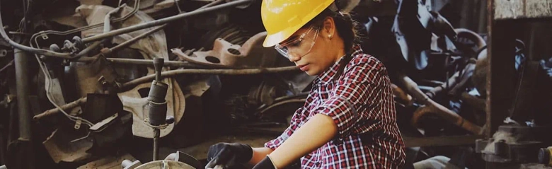 A manufacturing engineer at work 