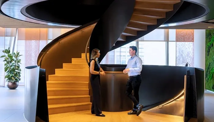 Two people having a conversation