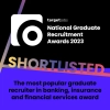 Shortlisted - The most popular graduate recruiter in banking, insurance and financial services award 2023