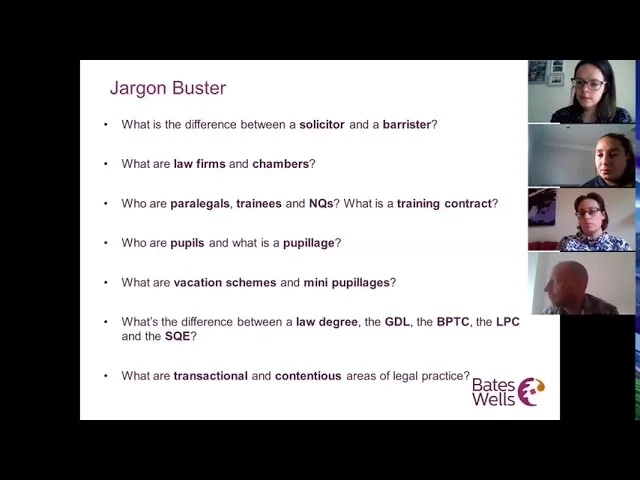 Thumbnail image for Bates Wells - Paths into Law