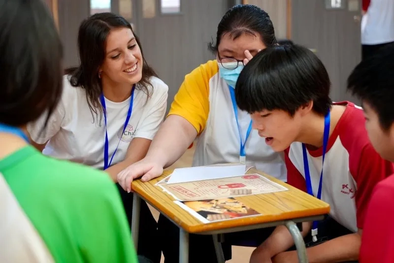 Group of students doing an activity