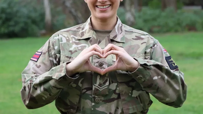 A heart formed by two hands