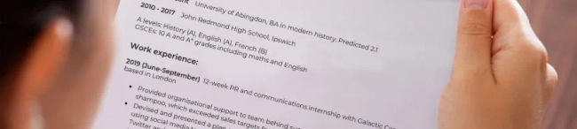 Featured image for How to write a CV for an internship